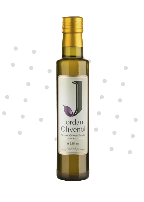Bild einer Flasche von Jordans Olivenöl